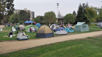 Picture of tents in a park